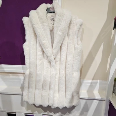  Womens stunning  fur  type Gilet  Jacket Size s  Preowned Vgc  River Island  - Image 1 of 4