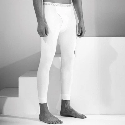 ENRICO COVERI MUTANDA UOMO GAMBA LUNGA CALZAMAGLIA APERTURA 100% PURO CALDO COTONE INTERLOK