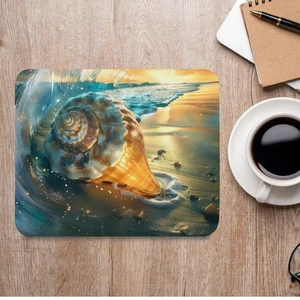 Alfombrilla de ratón mágica Seashell océano místico playa fantasía celestial accesorio de escritorio - Imagen 1 de 6
