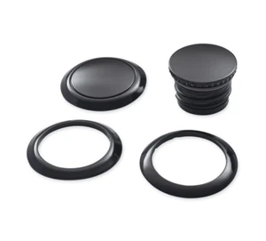 Harley Davidson Flush-Mount Fuel Cap and Left Side Cap Kit - Black - 61100132 - Picture 1 of 3