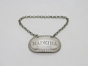 George III Sterling Silver Madeira Decanter Label Antique 1816 London - Picture 1 of 4