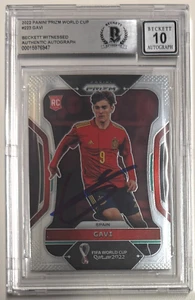 2022 Prizm World Cup #223 Gavi Signed RC Rookie BAS Beckett Auto Grade 10 - Picture 1 of 2