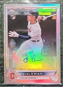 Steven Kwan 2022 Topps Chrome Update Refractor Rookie Auto Autograph RC .400?? - Picture 1 of 1