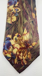 Corbata Estructura Floral 100% Seda Vintage - Imagen 1 de 5