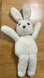 Vintage Baby Gund White Cream Bunny Rabbit Rattle Plush Stuffed Animal 1986 - Picture 1 of 5