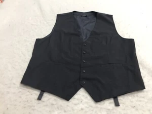 Hisdern Vest Mens 2XL Gray Buttons Sleeveless Tie Backside Hand Made - Picture 1 of 11