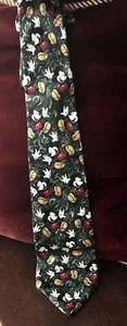 Mickey Mouse Weihnachten Krawatte Disney Store Seide Italy Grün Rot Urlaub - Bild 1 von 7