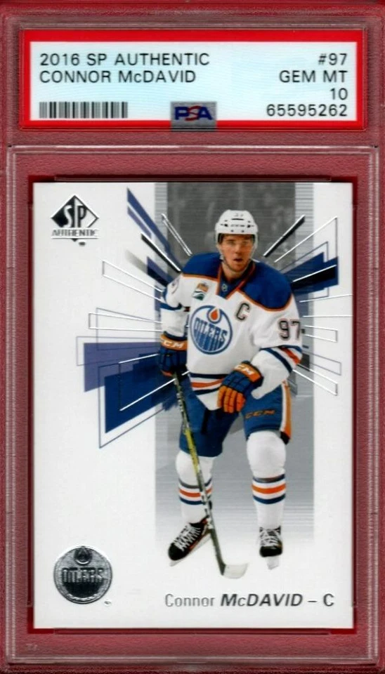 2016-17 SP AUTHENTIC CONNOR McDAVID 2ND YEAR UPPER DECK #97 PSA 10 GEM MINT RARE - Image 1 of 1
