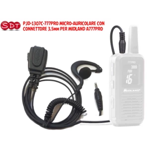 PJD-1307C-777PRO MICRO-AURICOLARE CON CONNETTORE 3,5mm, CAVO SPIRALATO - Zdjęcie 1 z 2