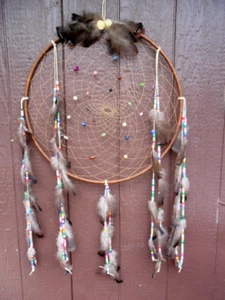 Reduced  My EXTRA Large Dreamcatcher, 40" Long x 23"w Glass beads/100+pony beads - Picture 1 of 4