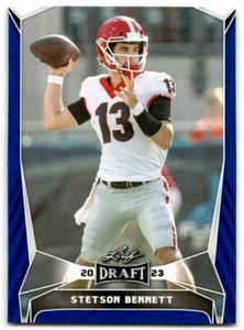 Stetson Bennett Leaf Draft Rookie Blue 2023 - Los Angeles Rams - Imagen 1 de 2