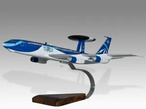 Boeing AWACS E-3 50th NATO Anniversary Desk Wood Airplane New Model Small 1/130 - Picture 1 of 13