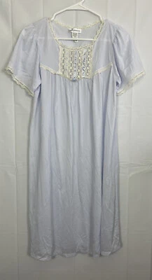 Camisón Lencería Vintage Sears EE. UU. Nylon Azul Claro Talla S Pequeño Encaje Foto 1 de 4