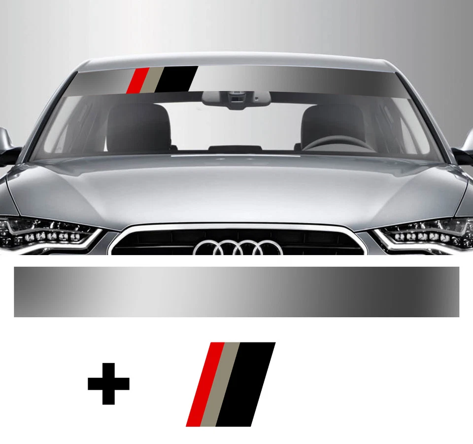 BANDE PARE SOLEIL POUR AUDI SPORT RACING AUTOCOLLANT STICKER BD560-1 - Photo 1/1