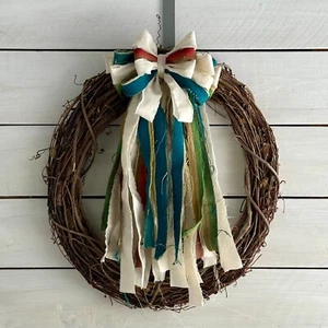 Arco de trapo Southwest Serape - Hecho a mano 20" x 9" - Imagen 1 de 6