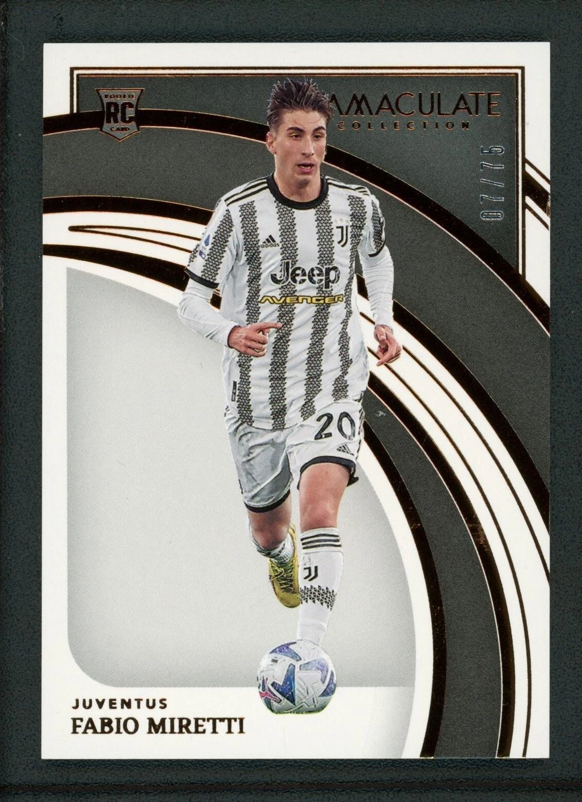 2022-23 FABIO MIRETTI 07/75 PANINI IMMACULATE COLLECTION ROOKIE RC #104