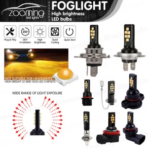 Bombilla antiniebla LED H1 H3 H4 H7 H8 H9 H11 H16 P13W 9005 9006 12 SMD amarilla - Imagen 1 de 58