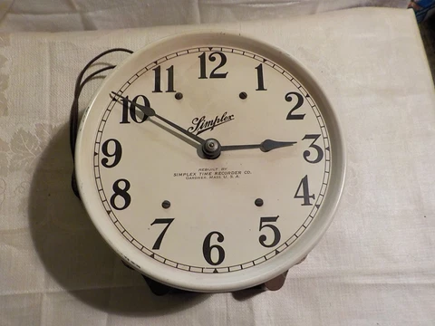 Vintage  8” Simplex School Wall Glass Dome Clock  Part Or Repair Cover