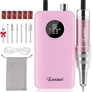 Nail Drill Kit Professional 35000RPM, Cordless Electric Nail File Drills Machine - Picture 1 of 8