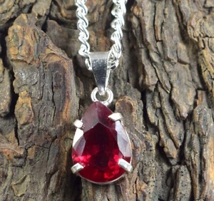 Burma Red Painite 10.30 Ct/15 mm Natural Pear Cut Gemstone Certified Pendant - Picture 1 of 7