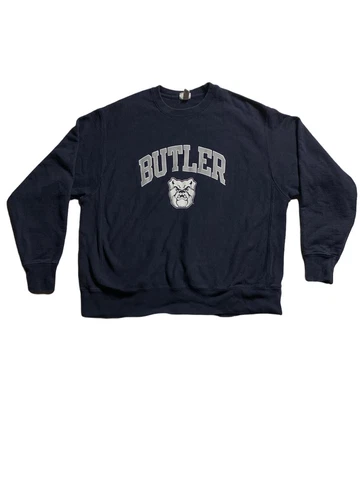 Butler University Champion Reverse Weave Crewneck Sweatshirt Navy XL Bulldogs Cover