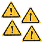 Reflective Stickers, 4 Pack 3.94 x 3.94 Inch Warning Triangle Reflector, Yellow