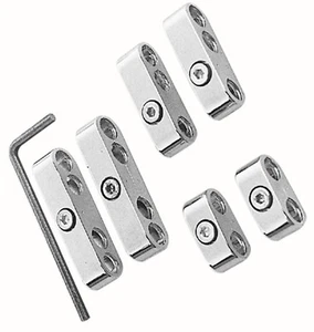CHROME Set of 6 Street Rod HEI Spark Plug Wire Separators Dividers SBC BBC - Picture 1 of 2
