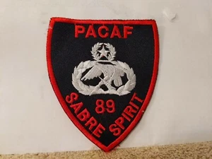USAF 1989 PACAF SPABRE SPIRIT PATCH 4 X 3 1/2 INCHES - Picture 1 of 2