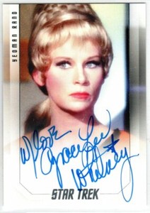 STAR TREK INFLEXIONS BRIDGE CREW GRACE LEE WHITNEY AS YEOMAN RAND TOS AUTOGRAPH