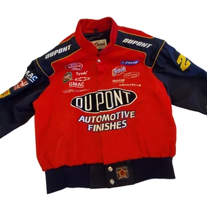 Vintage Chase Authentic’s Jeff Gordon DuPont NASCAR Flames Jacket Size Large - Picture 1 of 12