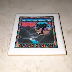Magnete da frigorifero souvenir da viaggio piastrelle in ceramica vintage Grand Canyon - Foto 1 di 8