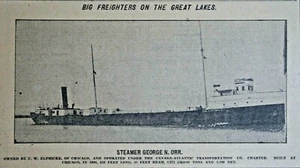 1903 Detroit Newspaper Page - Big Freighters on The Great Lakes - George N. Orr - Picture 1 of 2