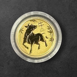Australia $5 Lunar Year of the Ox 2021 1/20 Oz 9999 FINE Gold in Capsule - Picture 1 of 2