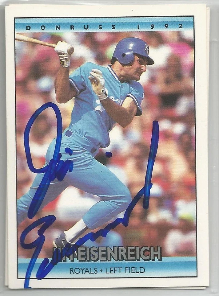 Kansas City Royals JIM EISENREICH autographed 1992 Donruss - Image 1 of 1