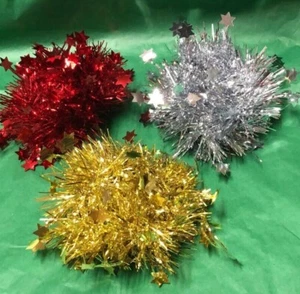 Christmas Tinsel Hair Scrunchies: Various Colours **PRE SEASON SPECIAL OFFER** - Picture 1 of 6