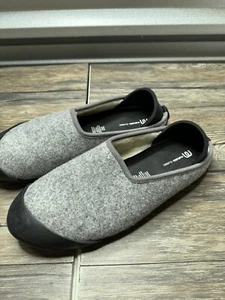 Mahabis Classic Slipper Shoe Gray Wool Removable Soles Slip On Size EU 45 US 12 - Picture 1 of 5