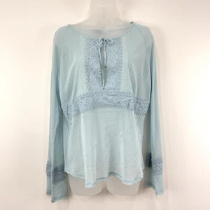 The Limited Top Women's XL Baby Blue NWT VTG Fairy Sheer Boho Lace Mesh - Picture 1 of 13