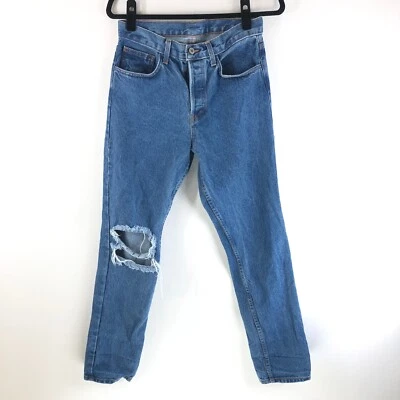 Pantalones de mezclilla para mujer John Galt Brandy Melville botón mosca tiro alto lavado medio S Foto 1 de 3