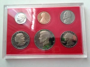1980S United States Proof Set -6pc Coin Set FV $1.91 - Picture 1 of 6