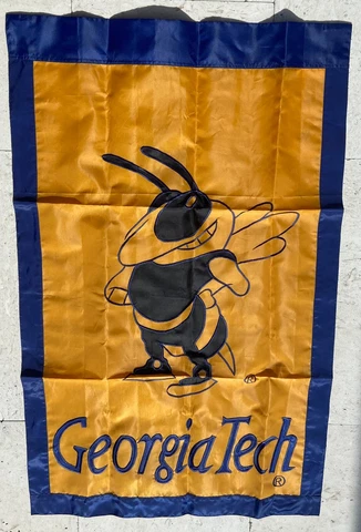 Georgia Tech Yellow Jackets 44" x 29" Flag Wall Hanger - Free Shipping Cover