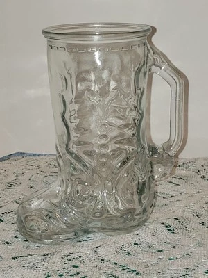Taza de Cerveza de Vidrio Bota de Vaquero Taza Vidrio Estampado Mango México Foto 1 de 3