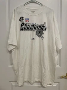 Camicia Dallas Cowboys 2007 NFC Champions da uomo L Reebok con adesivi sul petto - Foto 1 di 6