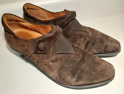 ¡Piensa! Botines sin cordones de gamuza marrón Change Fussbett para mujer EU 41 US 10.5 Foto 1 de 4