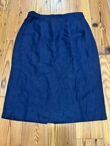 Gonna donna modesta Jessica London 14W Petite Navy, nuova con etichetta - Foto 1 di 7