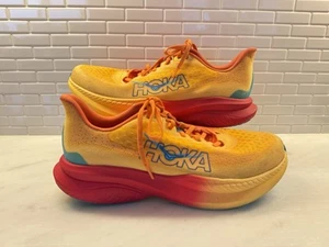 Hoka One One M Mach 6 Men's 11.5 Yellow Orange Blue Running Shoes Poppy Squash - Picture 1 of 16