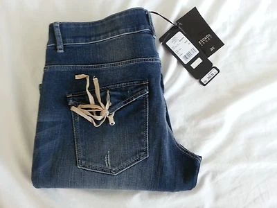 Pantalones de mezclilla para mujer Escada Sport con bolsillo trasero talla 10 en azul mediano-nuevo con etiquetas-precio de venta sugerido por el fabricante: $250 Foto 1 de 4