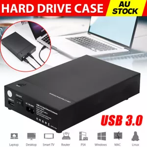 2.5/3.5 inch SATA External USB 3.0 Hard Drive Case Enclosure for Caddy HDD Disk - Picture 1 of 12