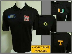 New S-3XL Black Ncaa Men's Polyester #66Q Polo Shirt - Picture 1 of 40