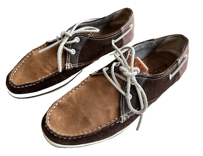 Sapatos masculinos Aldo Boat tamanho 9 marrom bronzeado camurça Rapalo-21 - Imagem 1 de 4