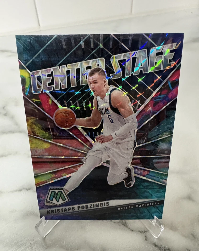 2020-21 Panini Mosaic Kristaps Porzingis Center Stage Insert. Celtics! Case Hit! - Image 1 of 2